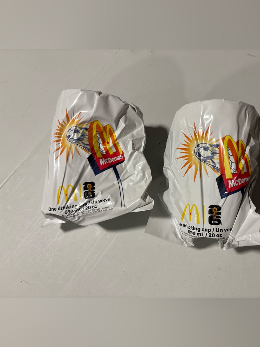 2 FIFA World Cup McDonald’s Cups - New in Package